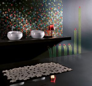 Naturae Margherite Mosaico Vetrovivo, mosaico di vetro, mosaico fatto a mano, pannelli in vetro