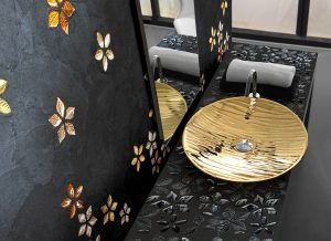 Naturae Foglie VetroVivo Mosaico Vetrovivo, mosaico di vetro, mosaico fatto a mano, pannelli in vetro